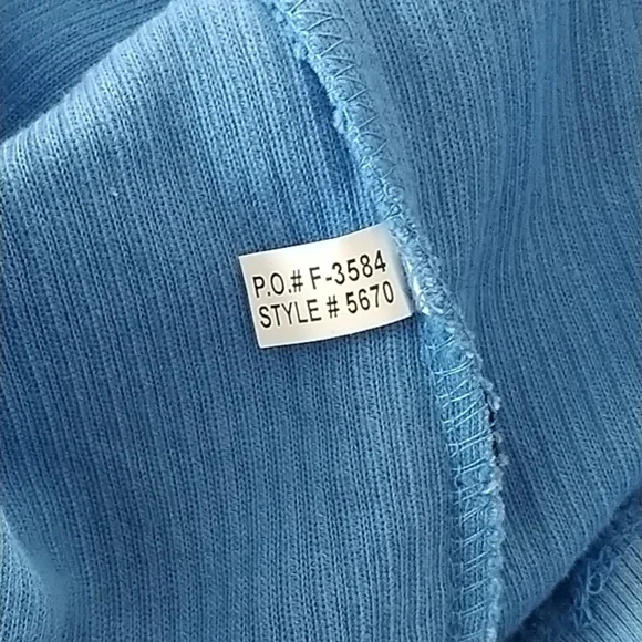 Pennant Blue MADISON Pullover Ribbed Sweatshirt M - Picture 8 of 9